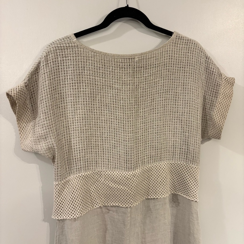 7 Agosto Linen dress flowy lagenlook whimsical made in Italy - Picture 8 of 16